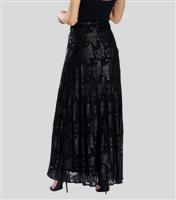 Women's Black Ruffle Detail Maxi Skirt Finding Friday New Look
