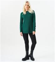 Women's Green Slim Knit Jumper Gini London New Look