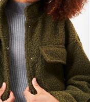 Women's Khaki Textured Long Sleeve Bomber Jacket Gini London New Look
