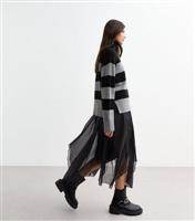 Women's Black Petal Hem Midi Skirt New Look