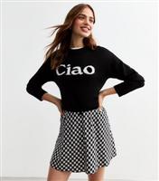 Women's Black Gingham Mini Skirt New Look