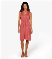 Women's Pink Pleated Linen-Look Knee Length Dress Apricot New Look