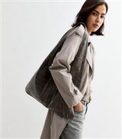 Hobo Grey Leather-Look Tote Bag Public Desire New Look