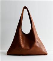 Hobo Brown Woven Leather Look Tote Bag Public Desire New Look