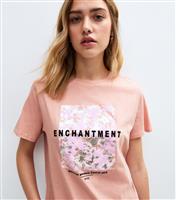 Women's Pink Enchantment Floral Print T-Shirt New Look