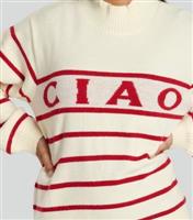 Women's Cream Ciao Striped Jumper South Beach New Look