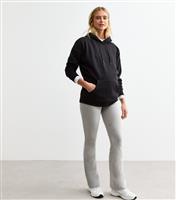 Women's Maternity Grey High Waist Flared Leggings New Look