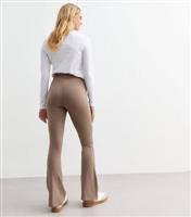 Women's Maternity Brown High Waist Flared Leggings New Look