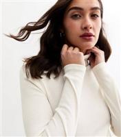 Women's Maternity Cream Rib Jersey Roll Neck Top New Look