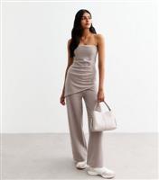 Women's Mink Soft Touch Asymmetrical Boob Tube Top New Look