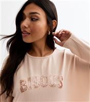 Women's Off White Sequin Bisous Top New Look