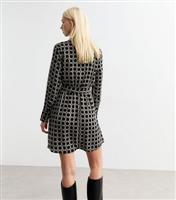 Women's Black Chain Print Mini Shirt Dress New Look
