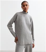 Women's Tall Grey Relaxed Soft Touch Top New Look