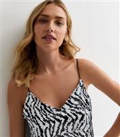 Women's Black Sequined Cami Top Cutie London New Look