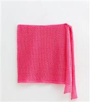 Women's Bright Pink Crochet Tie Side Sarong New Look