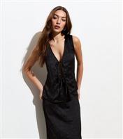 Women's Black Crinkle Midi Skirt New Look