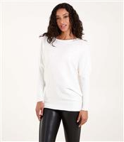 Women's Off White Diamante Jumper Blue Vanilla New Look
