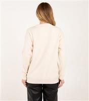 Women's Cream Flower Beaded Jumper Blue Vanilla New Look