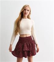 Girls' Red Floral Rara Skirt New Look