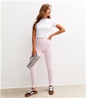 Girls' Light Pink High Waist Sports Leggings New Look