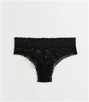 Women's Black Floral Lace Brazilian Briefs New Look