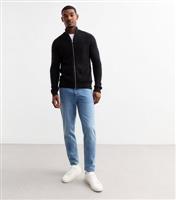 Men's Navy Regular Ribbed Cotton Cardigan Jack & Jones New Look