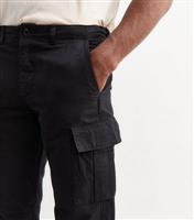 Men's Black Regular Cotton Cargo Trousers Jack & Jones New Look
