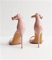 Women's Cream Back Counter Stiletto Heel Sandals Vegan New Look