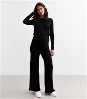 Women's Maternity Black Nursing Long Sleeved Jumpsuit New Look