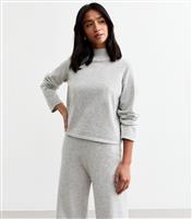 Women's Petite Grey High Neck Jumper New Look