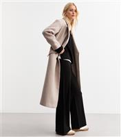 Women's Tall Black Wide Leg Knitted Trousers New Look
