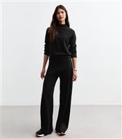 Women's Black Wide Leg Trousers New Look
