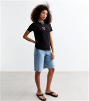 Women's Black Cotton Lobster Print T-Shirt New Look