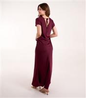 Women's Burgundy Bias Slip Maxi Dress Blue Vanilla New Look