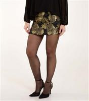 Women's Black Jacquard Mini Skirt Blue Vanilla New Look