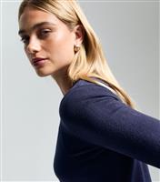 Women's Navy Long Sleeve Crew Neck Jumper New Look