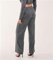 Women's Black Glittery Wide Leg Trousers Pink Vanilla New Look