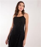 Women's Black Sequin Mini Dress Pink Vanilla New Look