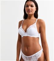 Women's White Lace Demi Bra New Look