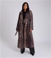 Women's Leopard Print Trench Coat Urban Bliss New Look
