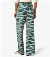 Women's Green Abstract Wide Leg Trousers Apricot New Look