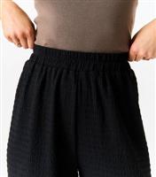 Women's Black Textured Elasticated Wide Trousers Gini London New Look
