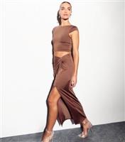 Women's Mink Knot Waist Maxi Skirt New Look