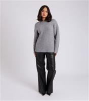 Women's Grey Wool Blend Crew Neck Jumper Urban Bliss New Look
