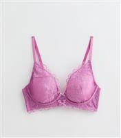 Women's Pink Mesh Heart Embroidered Non Padded Bra New Look