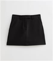 Women's Petite Black High Waisted A-Line Mini Skirt New Look