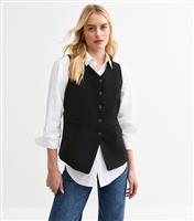 Women's Tall Black V-Neck Waistcoat New Look