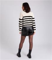 Women's Cream Striped Ribbed Knit Jumper Urban Bliss New Look