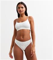 Women's Off White Ditsy Floral Thong New Look