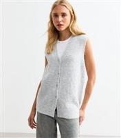Women's Pale Grey Knitted Vest New Look